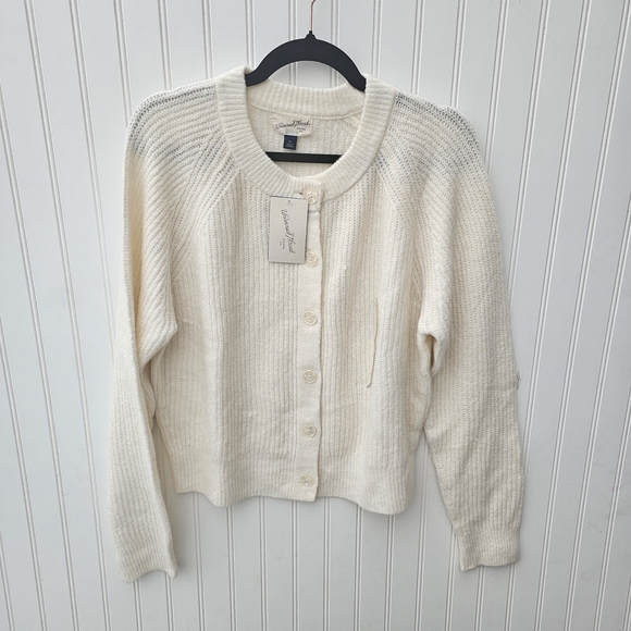 Universal Thread Sweaters - NEW Universal Thread Cream Button-Up Sweater Chunky Knit Womens XL